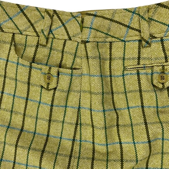 Ann Taylor LOFT Wool Blend Lined Windowpane Plaid Box Pleat Skirt Y2K Size 12 - Picture 12 of 15